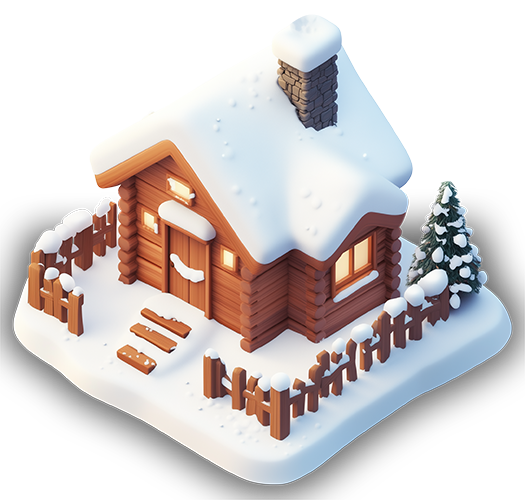 Preview for Winter-log-cabin-illustration-building-sticker-37e9b