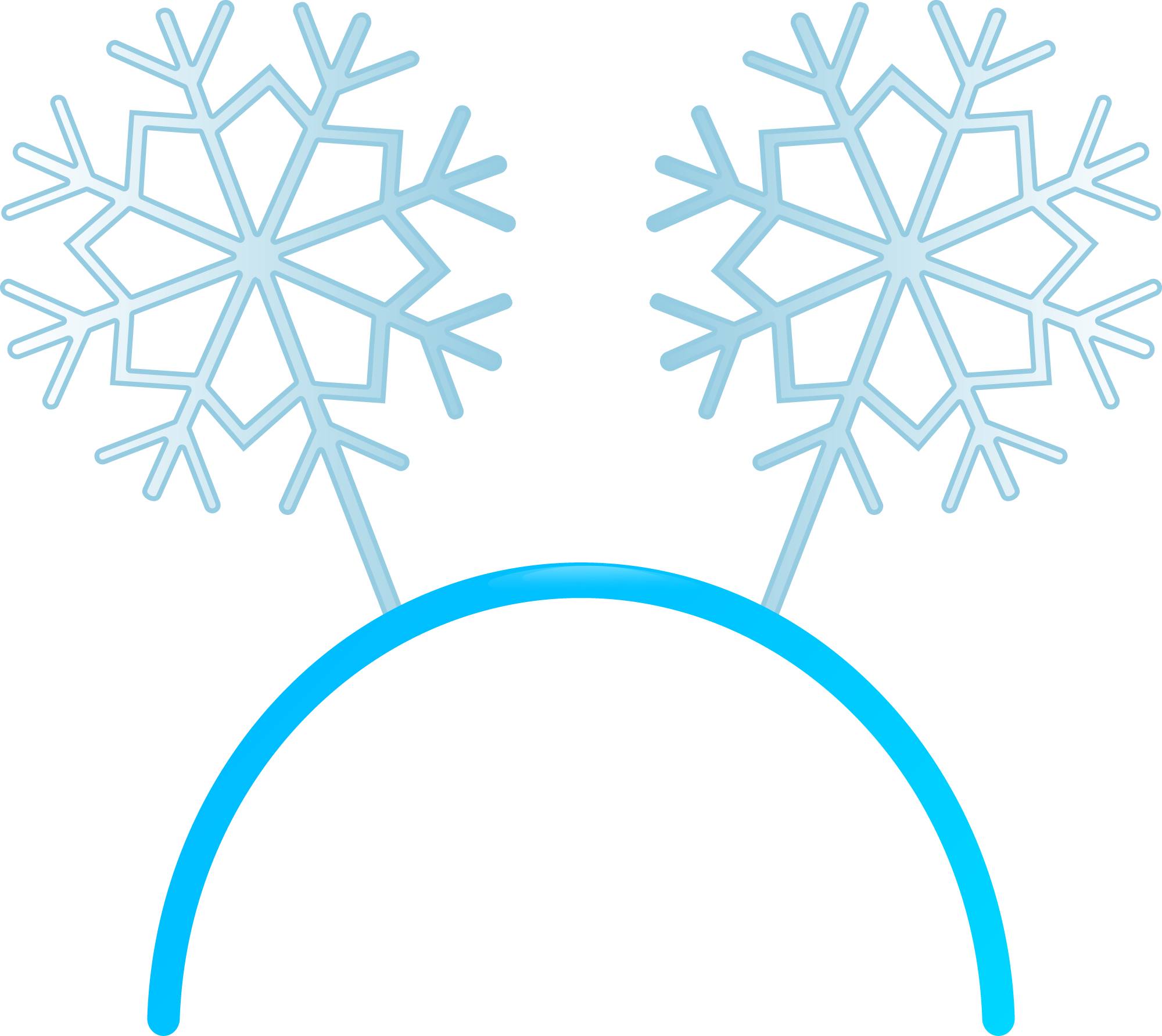 Preview for Snowflake-headband-illustration-christmas-hat-sticker-b6e35