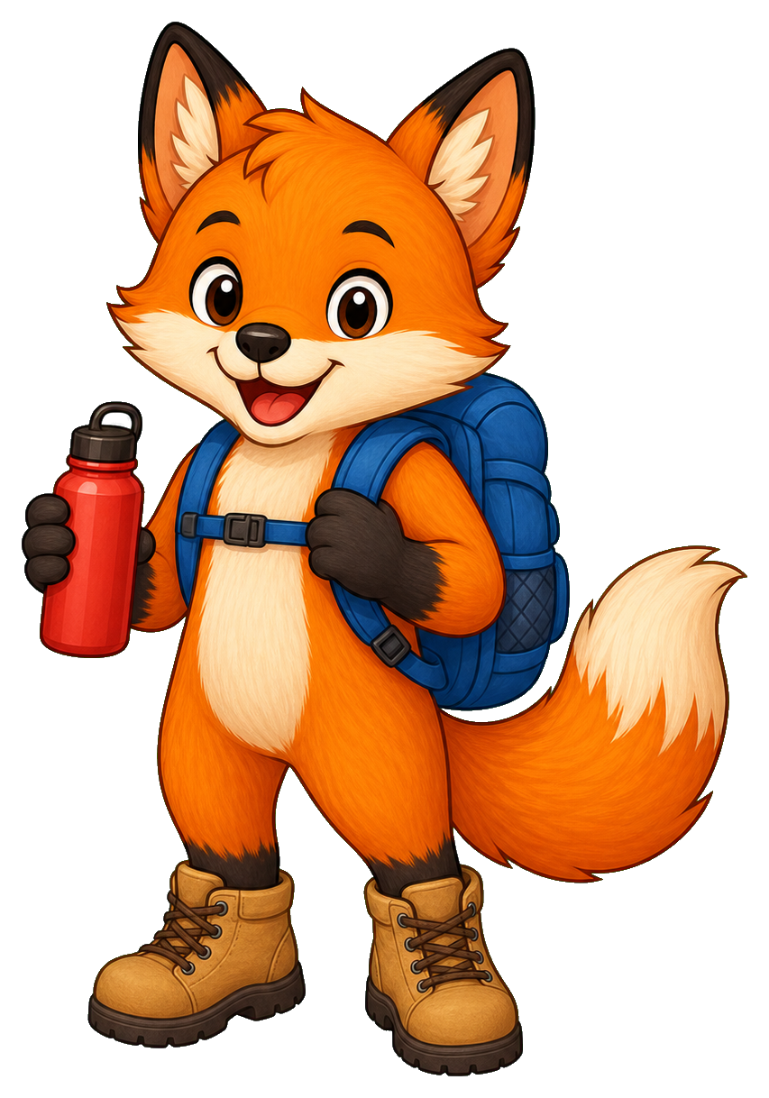 Preview for Hiker Fox Sticker For Creative Designs