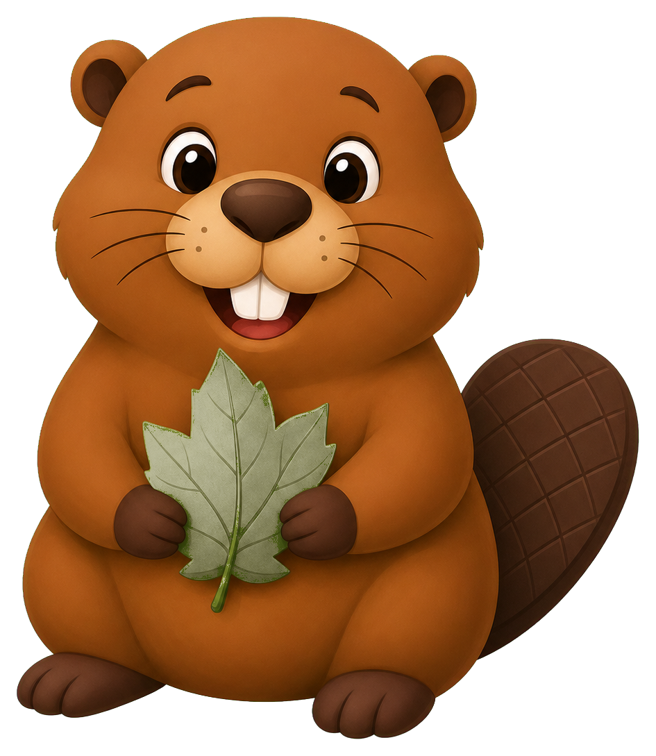 Preview for Beaver With Leaf Sticker