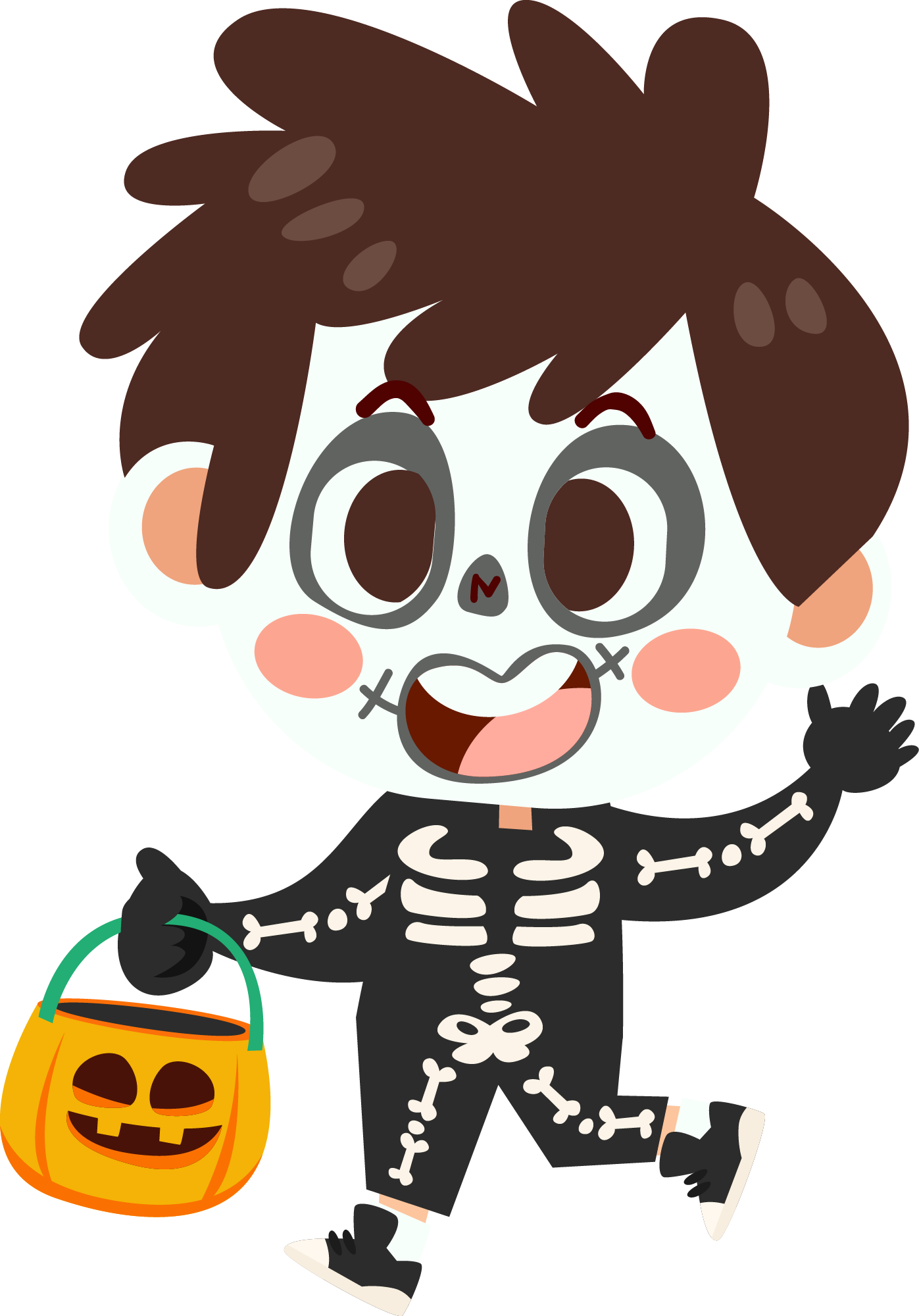 Preview for Halloween-trick-or-treat-cartoon-halloween-costume-sticker-b288e