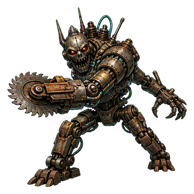 Preview for Evil Robot Action Sticker For Sci-fi Designs