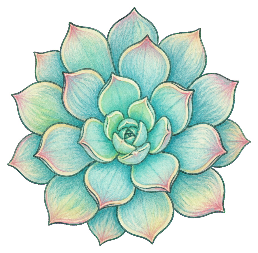 Preview for Echeveria Succulent Rosette Sticker