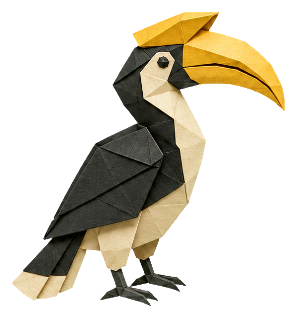 Preview for Origami Safari Animals Hornbill