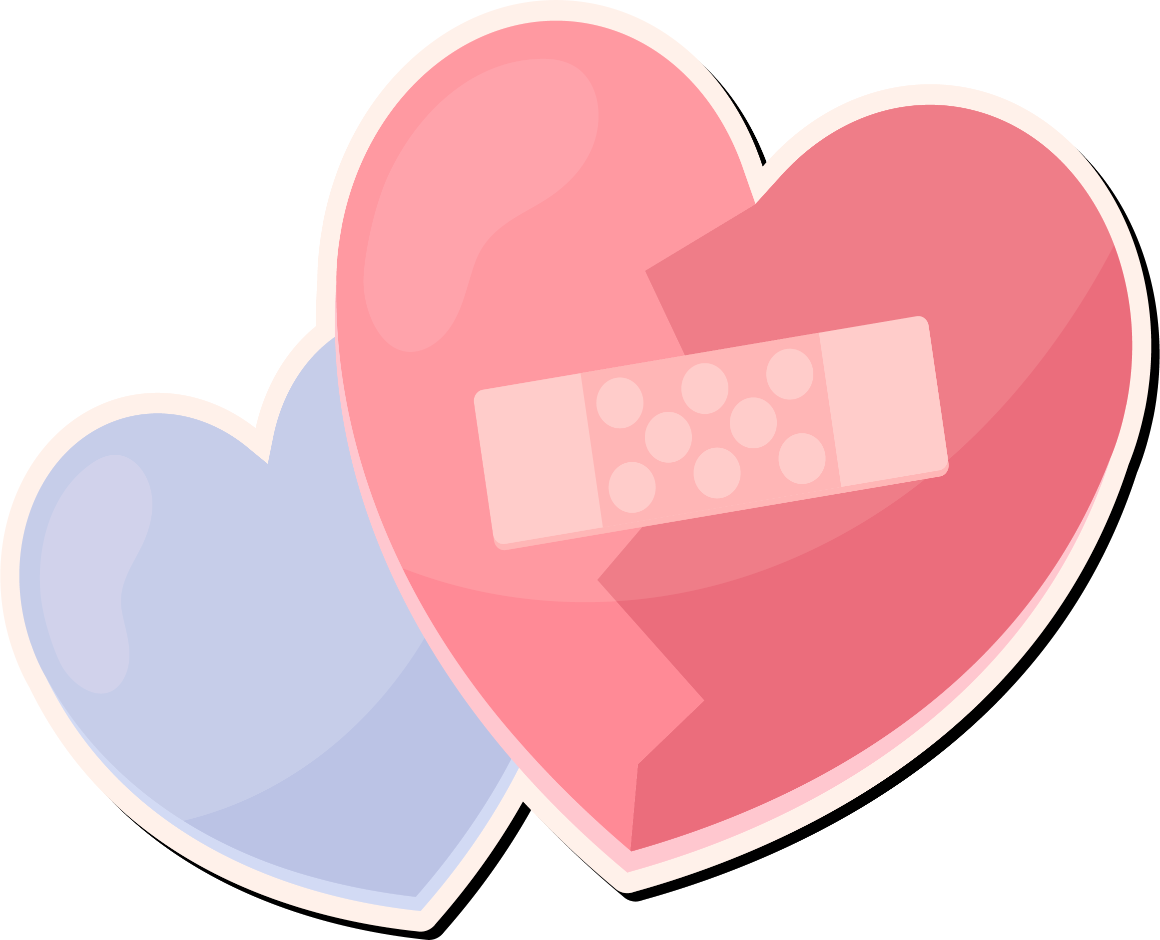 Preview for Mending-hearts-illustration-classic-hearts-sticker-bd26f