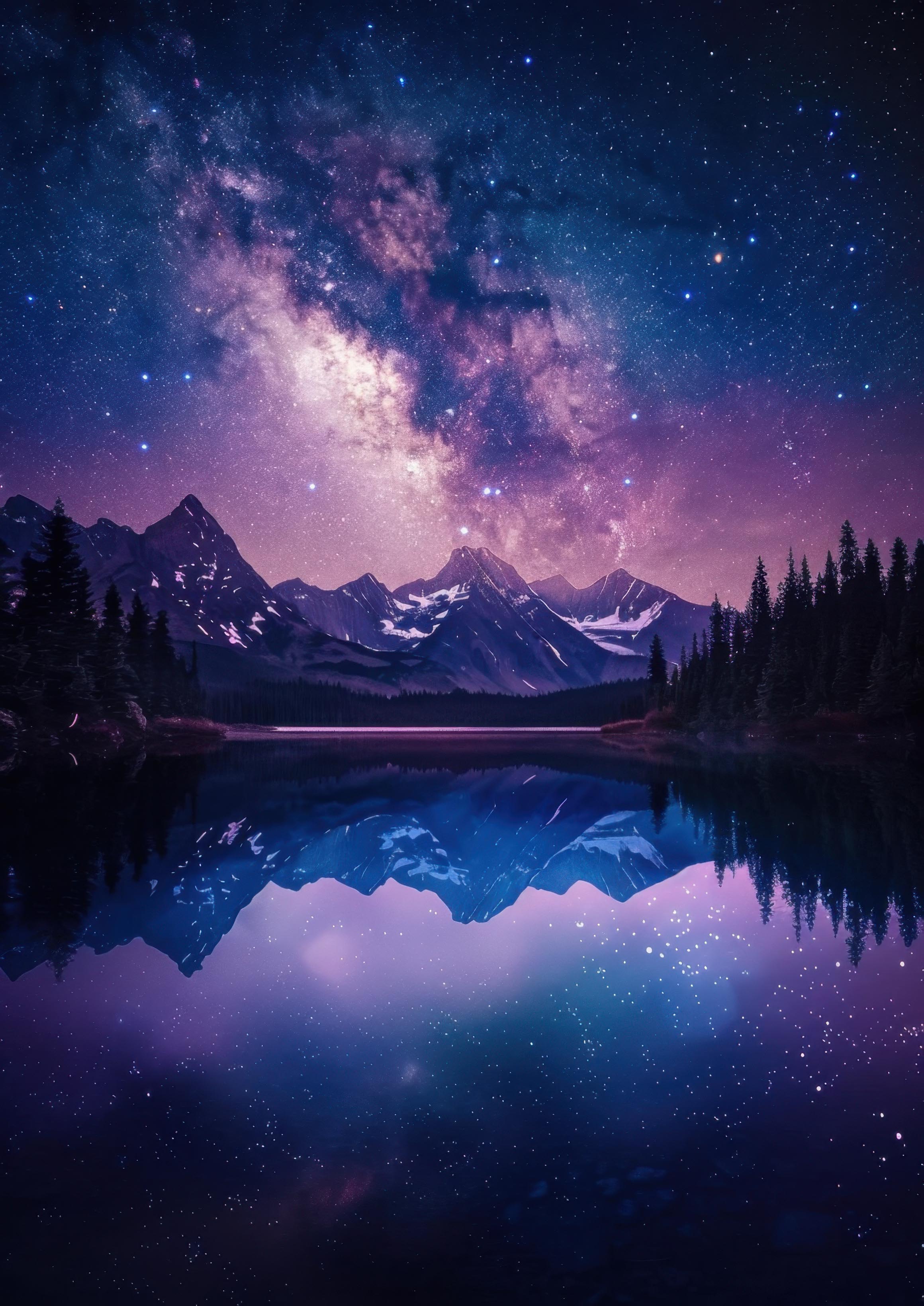 Preview for Night-sky-lake-reflections-astrophotography-photo-background-6a7e1