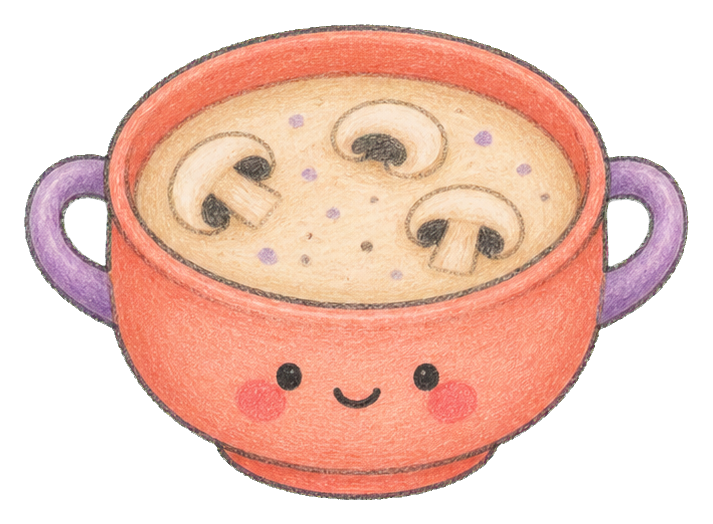 Preview for Mushroom Soup Handled Bowl Sticker