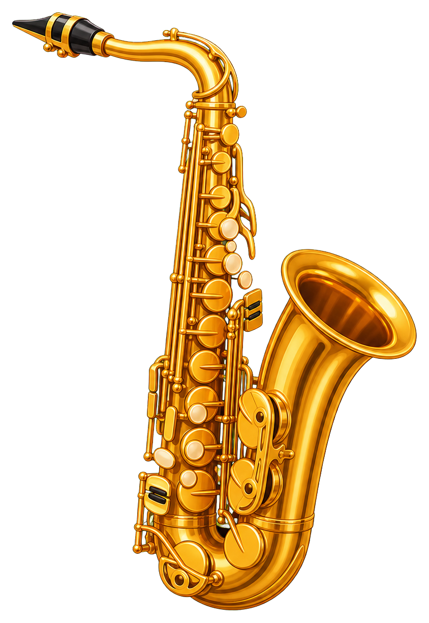 Preview for Gold Saxophone Sticker For Music Designs