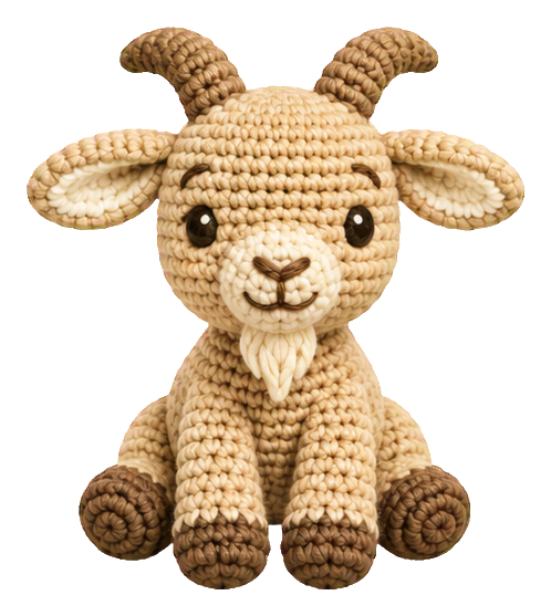 Preview for Crochet Farm Friends Brown Goat