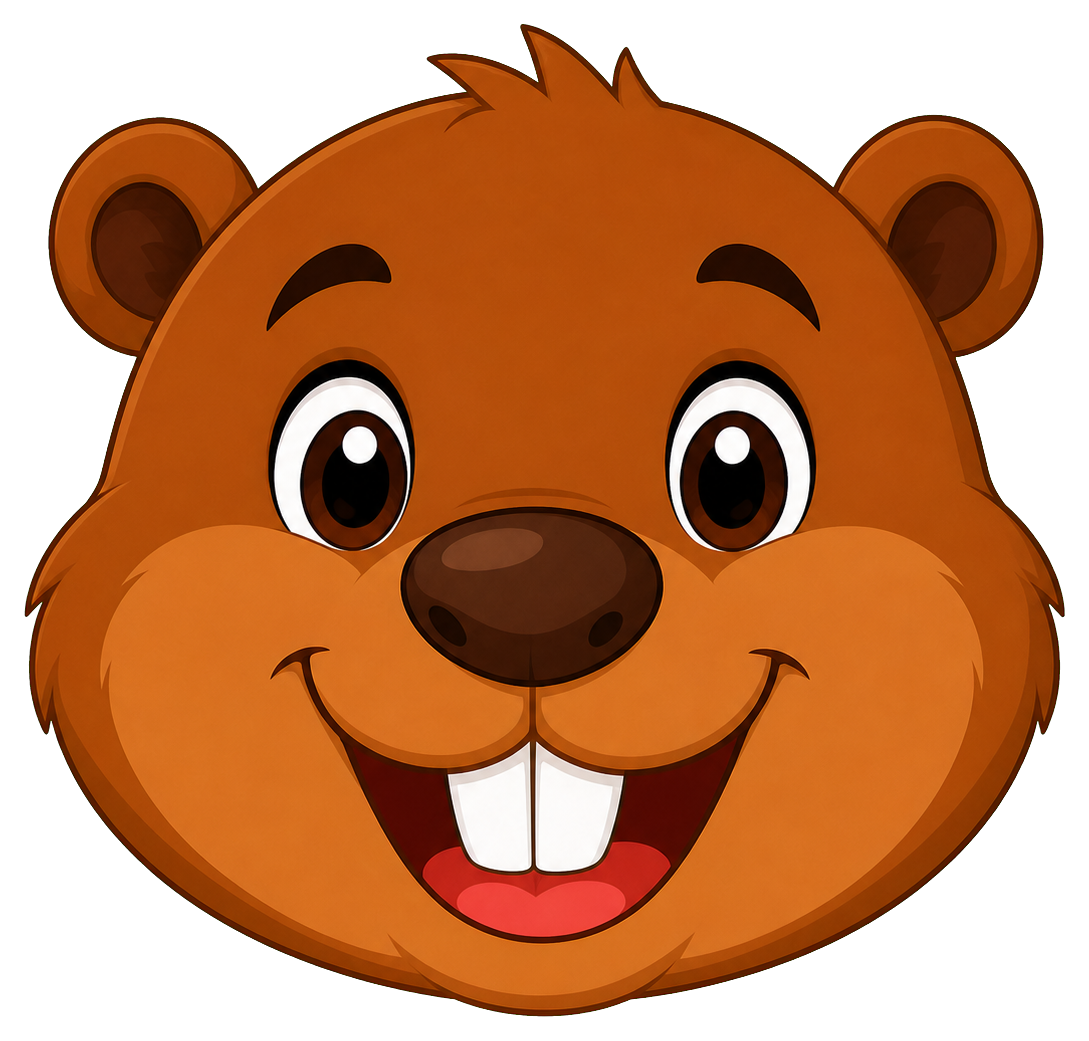 Preview for Beaver Round Face Sticker