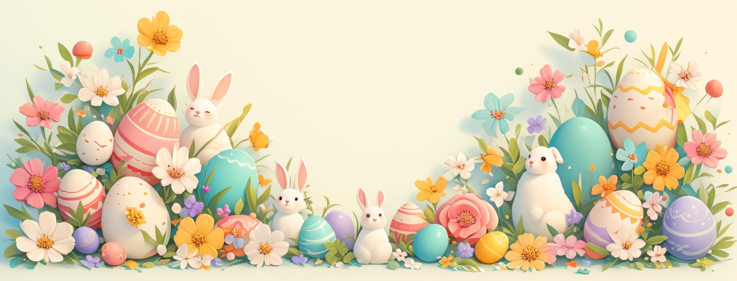 Preview for Easter-floral-border-design-easter-facebook-background-94c98