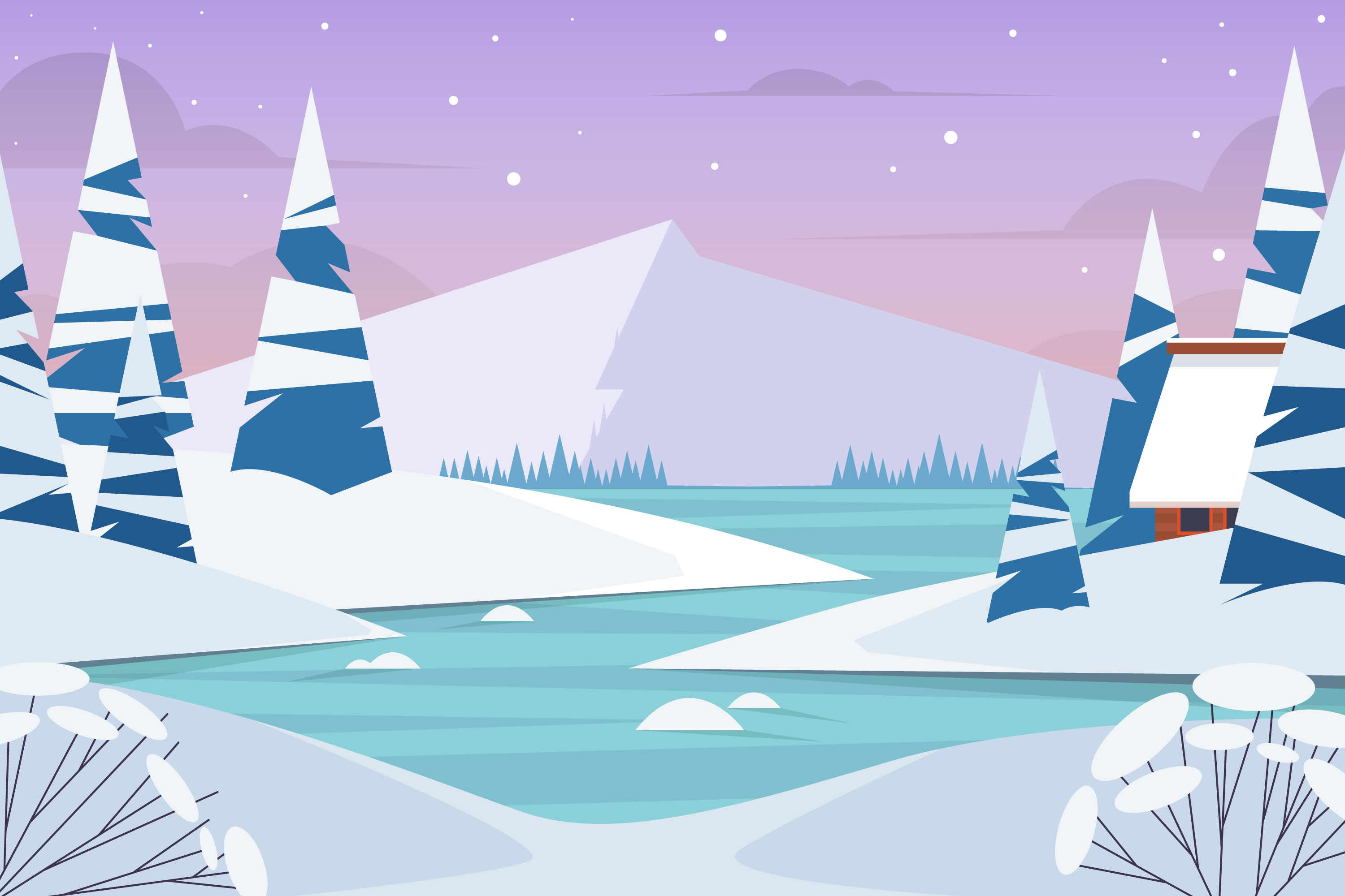 Preview for Winter-landscape-illustration-background-db084