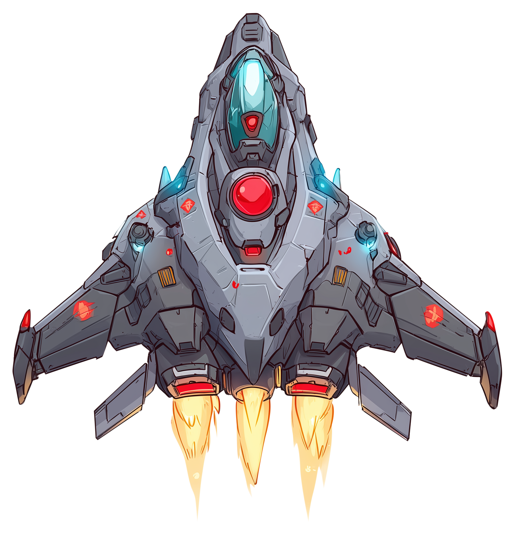 Preview for Futuristic-spaceship-design-sticker-dd5c2
