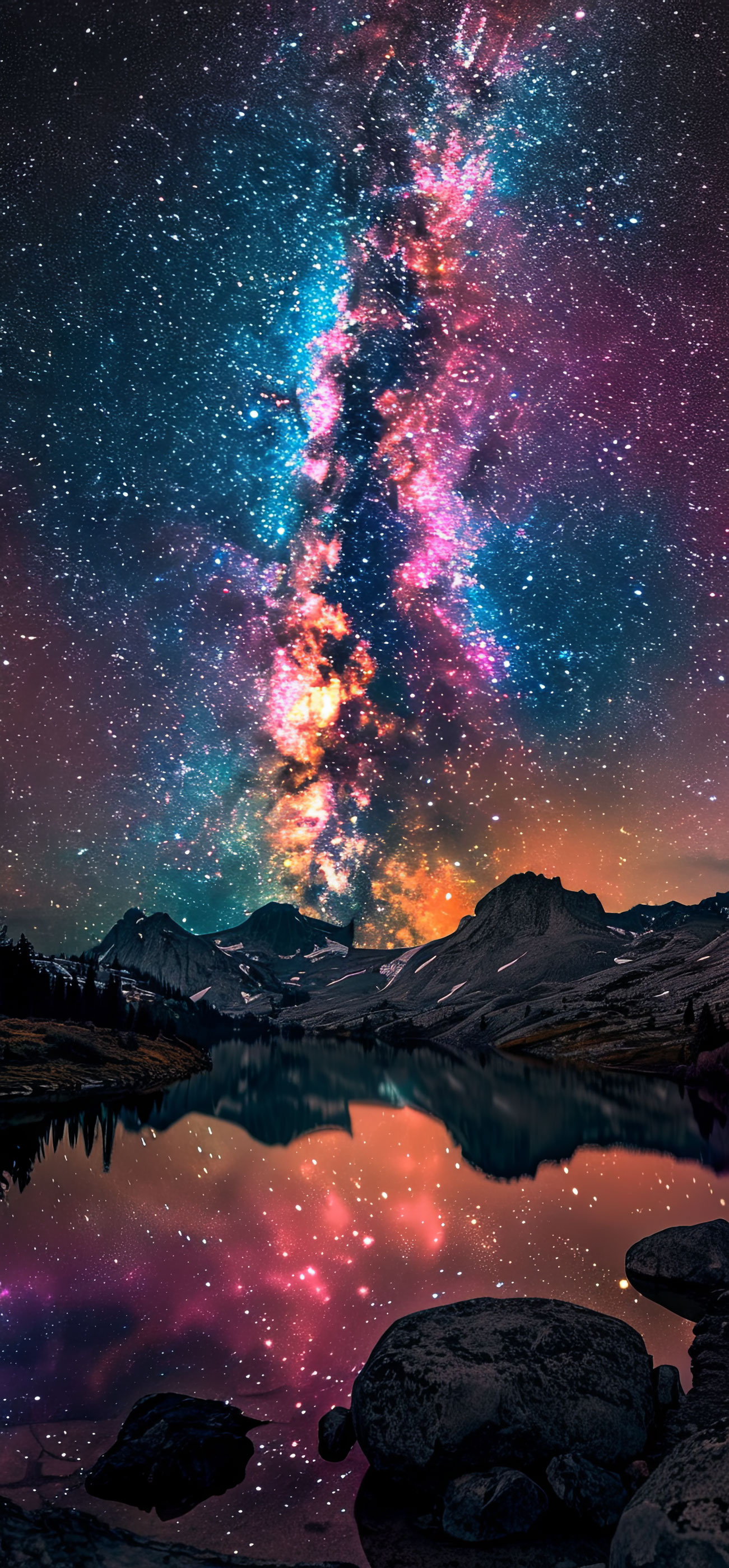 Preview for Galaxy-reflection-over-lake-astrophotography-phone-background-8b7a0