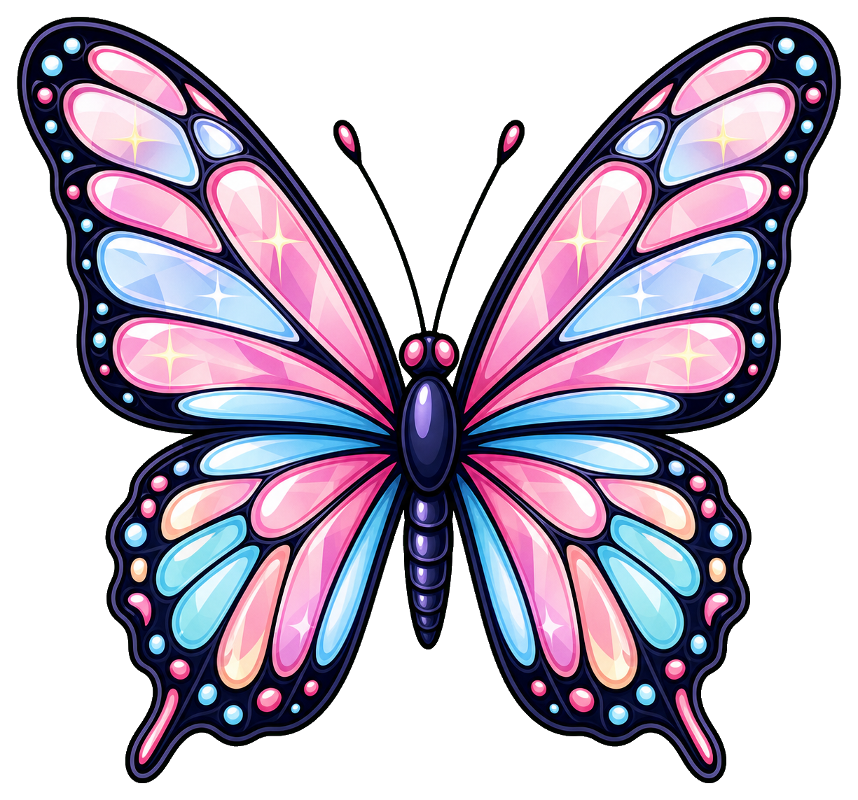 Preview for Ice Pink Glass Butterfly Sticker