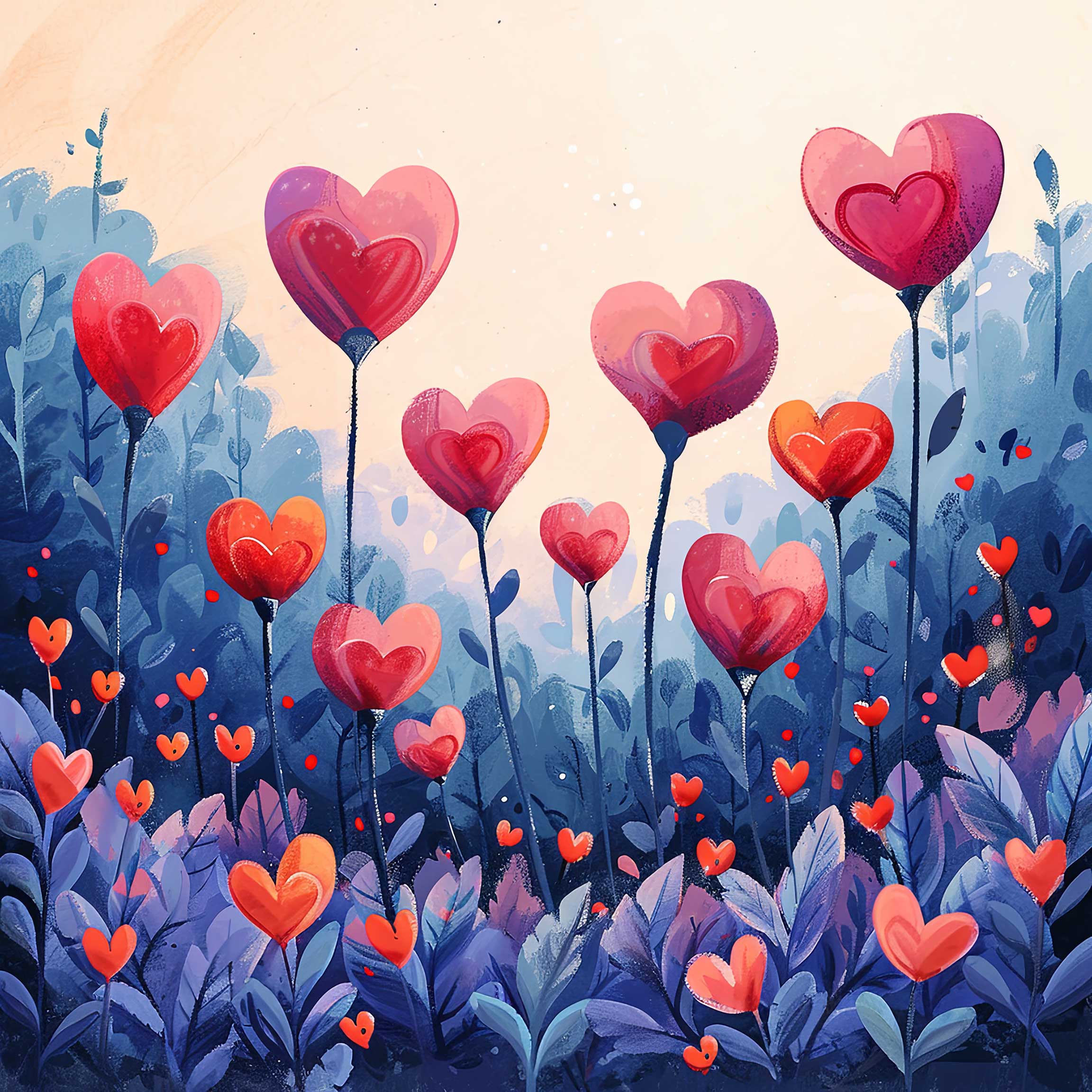 Preview for Heart-garden-illustration-love-background-f4228
