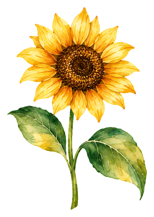 Preview for Watercolor Wildflowers Sunflower