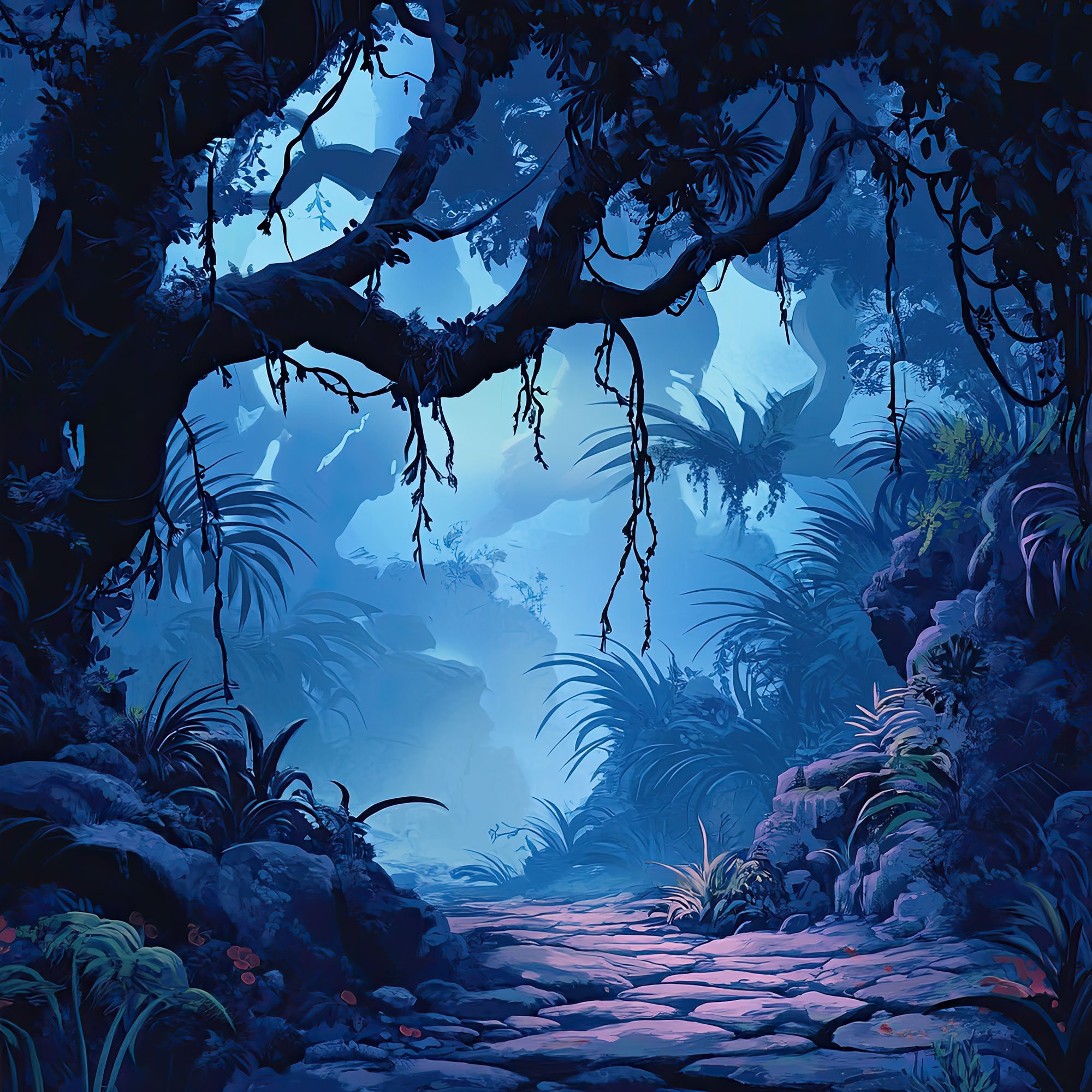 Preview for Mystical-jungle-pathway-spooky-backdrop-background-ee1ee