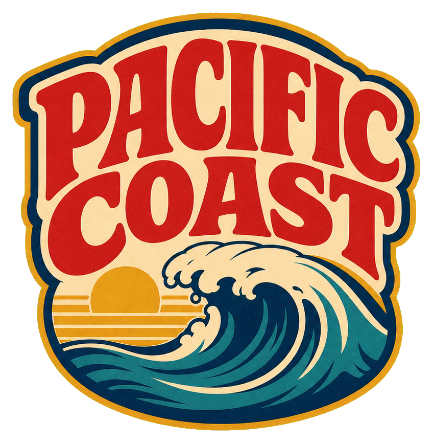 Preview for Pacific Coast Wave Retro Sticker