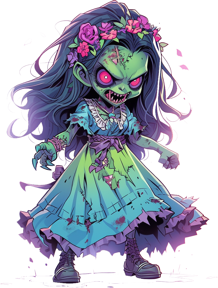Preview for Zombie-girl-cartoon-character-sticker-c0f51