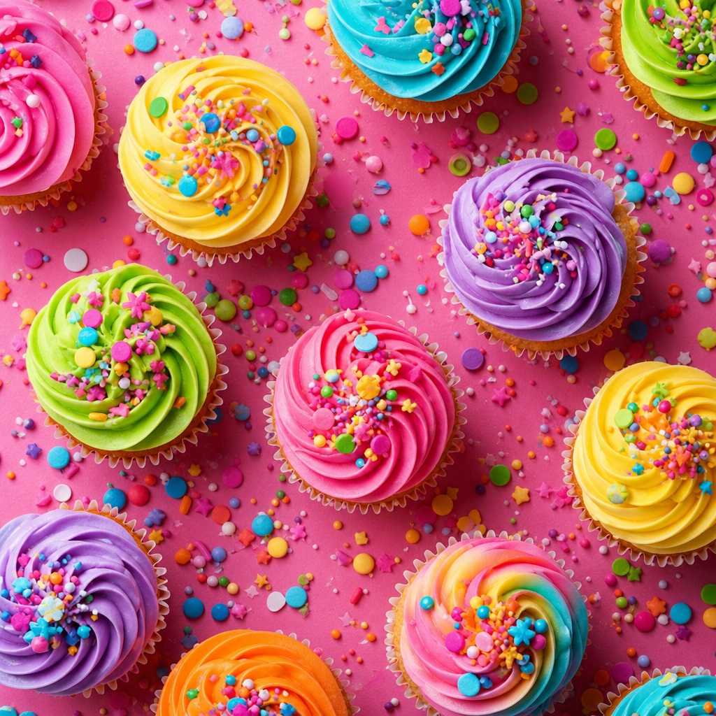 Preview for Cupcake Confetti Background Stock Background