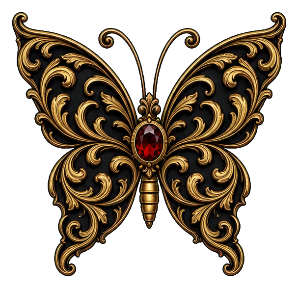 Preview for Baroque Scroll Butterfly Sticker