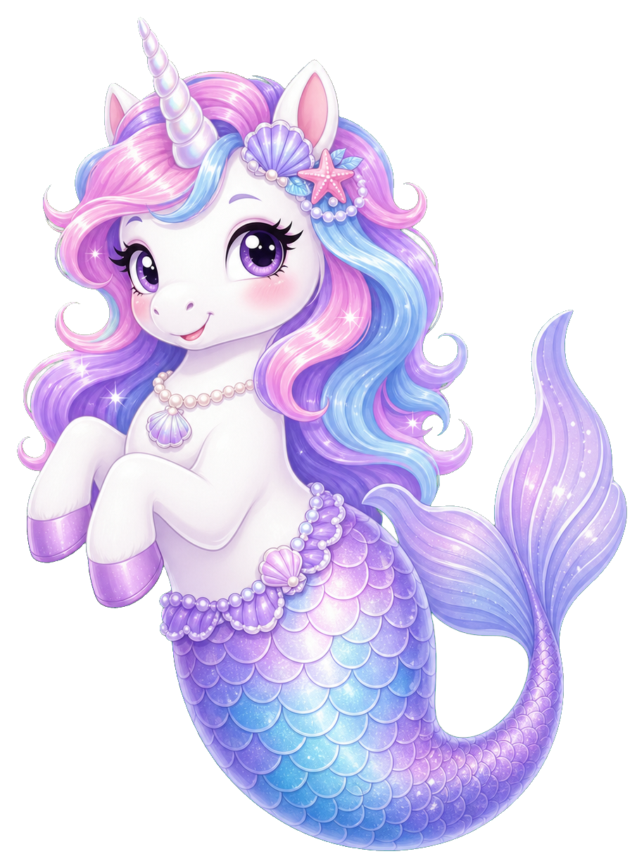 Preview for Unicorn Mermaid Sticker Graphic