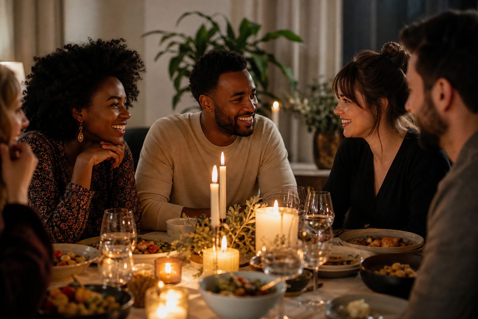 Preview for Dinner Party Friends Celebration Background