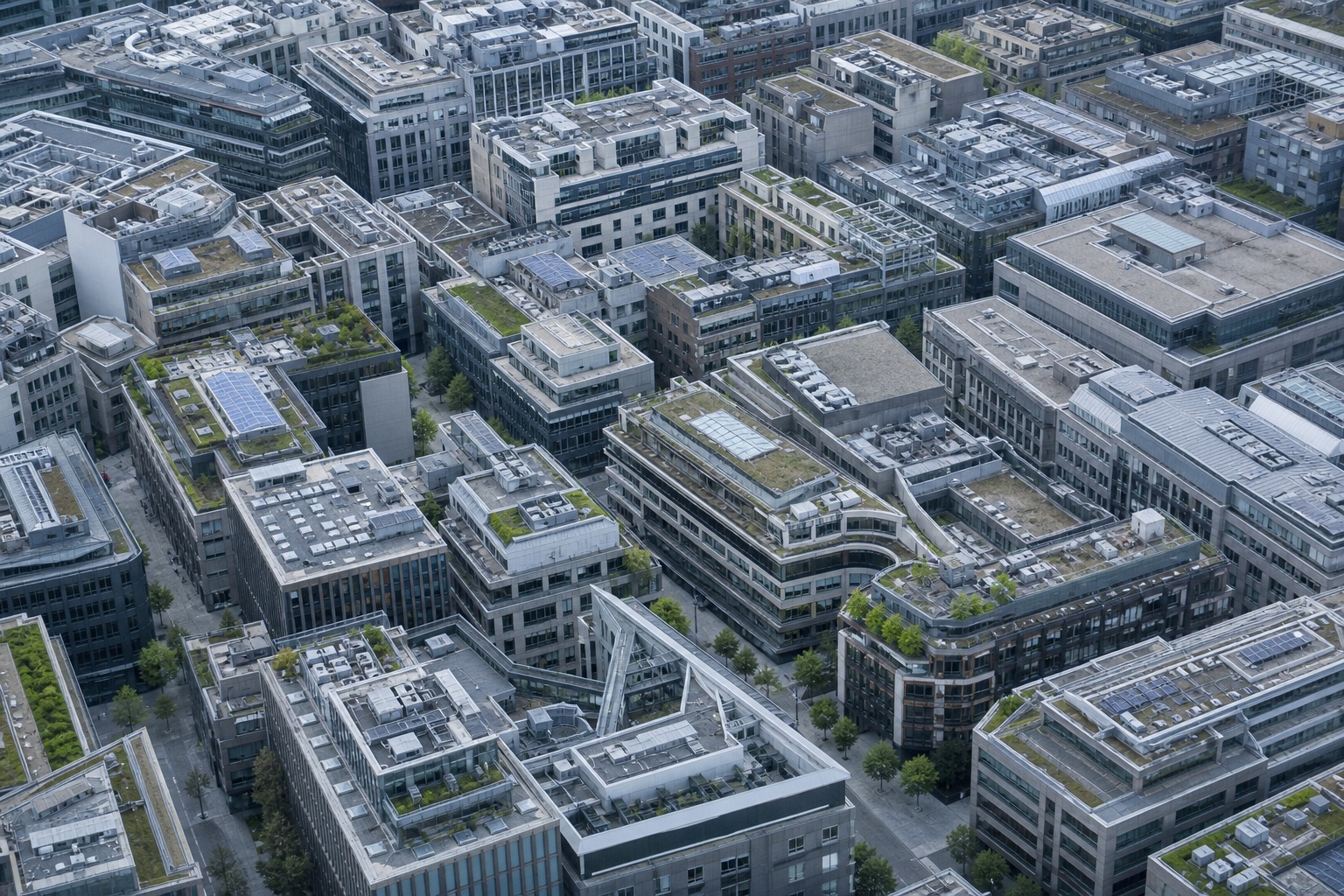 Preview for Misty Gray Rooftop Geometry Field Background