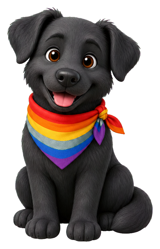 Preview for Rainbow Pride Dog Sticker