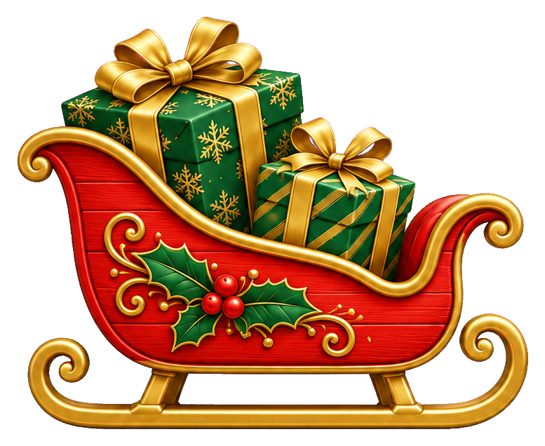 Preview for Christmas Sleigh Filled With Presents