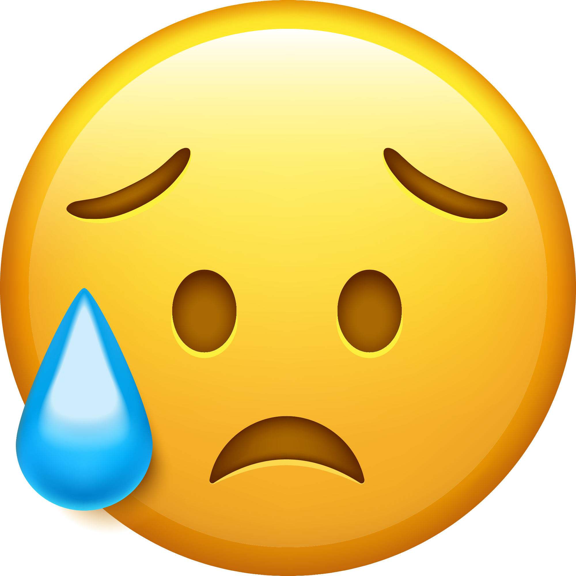 Preview for Sad-face-emoji-tear-emoji-classic-sticker-bd077