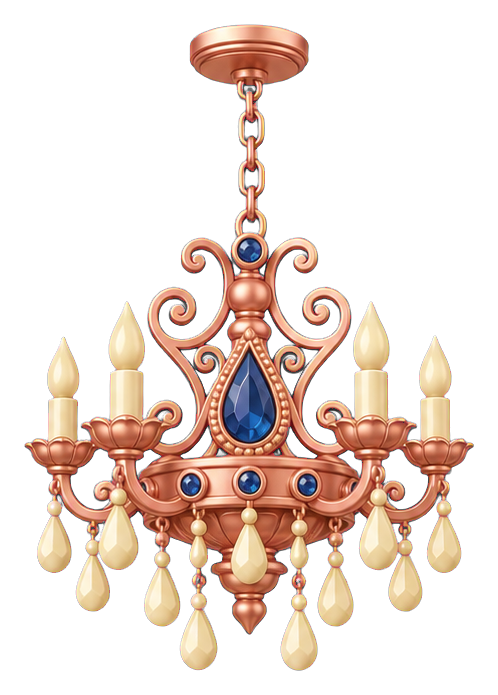 Preview for Crystal Chandelier 40th Birthday Sticker