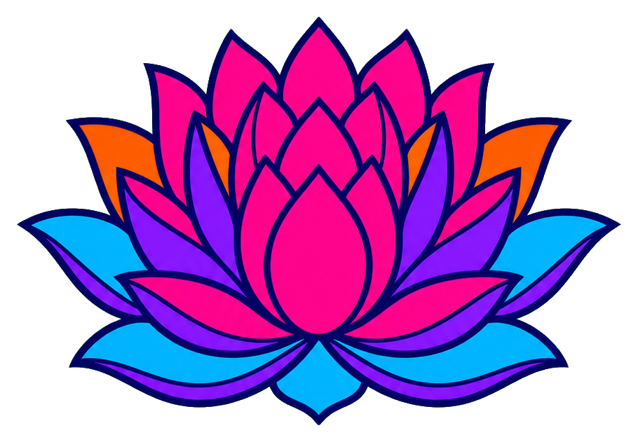 Preview for Opaque Neon Lotus Flower Sticker