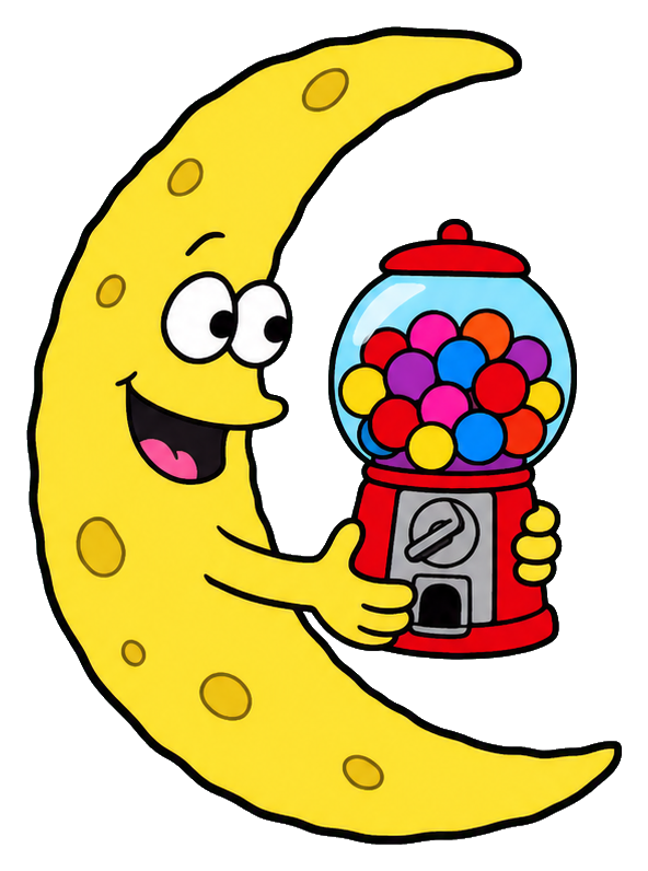 Preview for Moon Gumball Machine Sticker