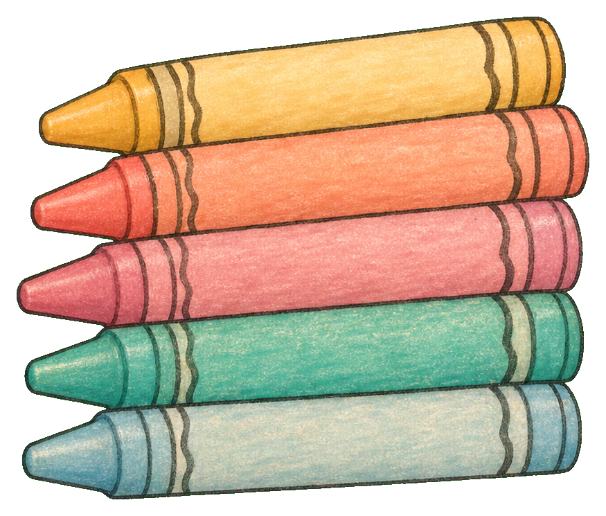 Preview for Crayon Stack Sticker For Creative Designs