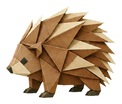 Preview for Origami Safari Animals Porcupine