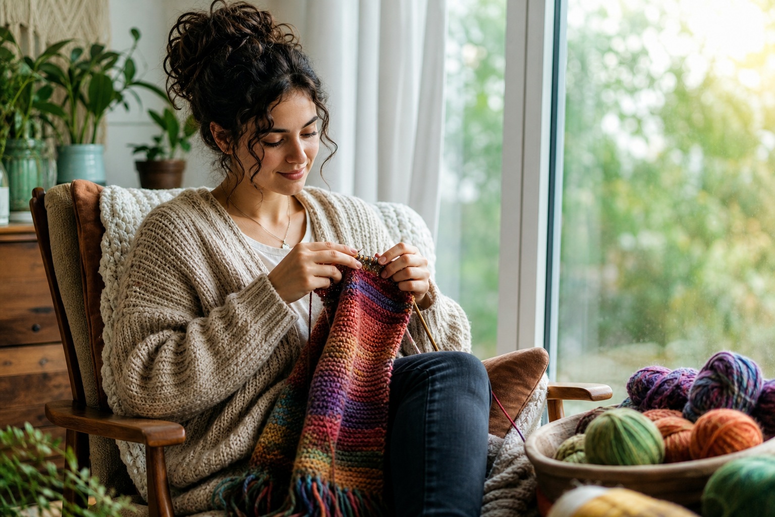Preview for Cozy Knitting Hobby Background