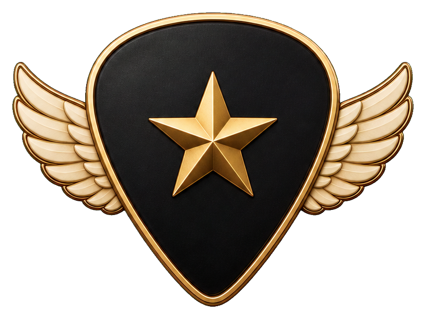 Preview for Winged Guitar Pick Sticker