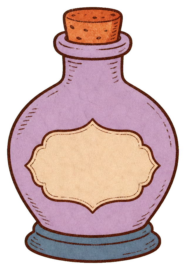 Preview for Lilac Halloween Potion Bottle Sticker