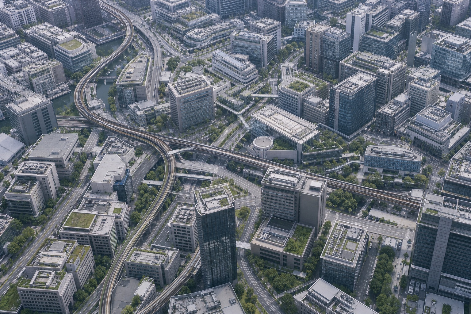 Preview for Misty Gray Urban Transit Line Background