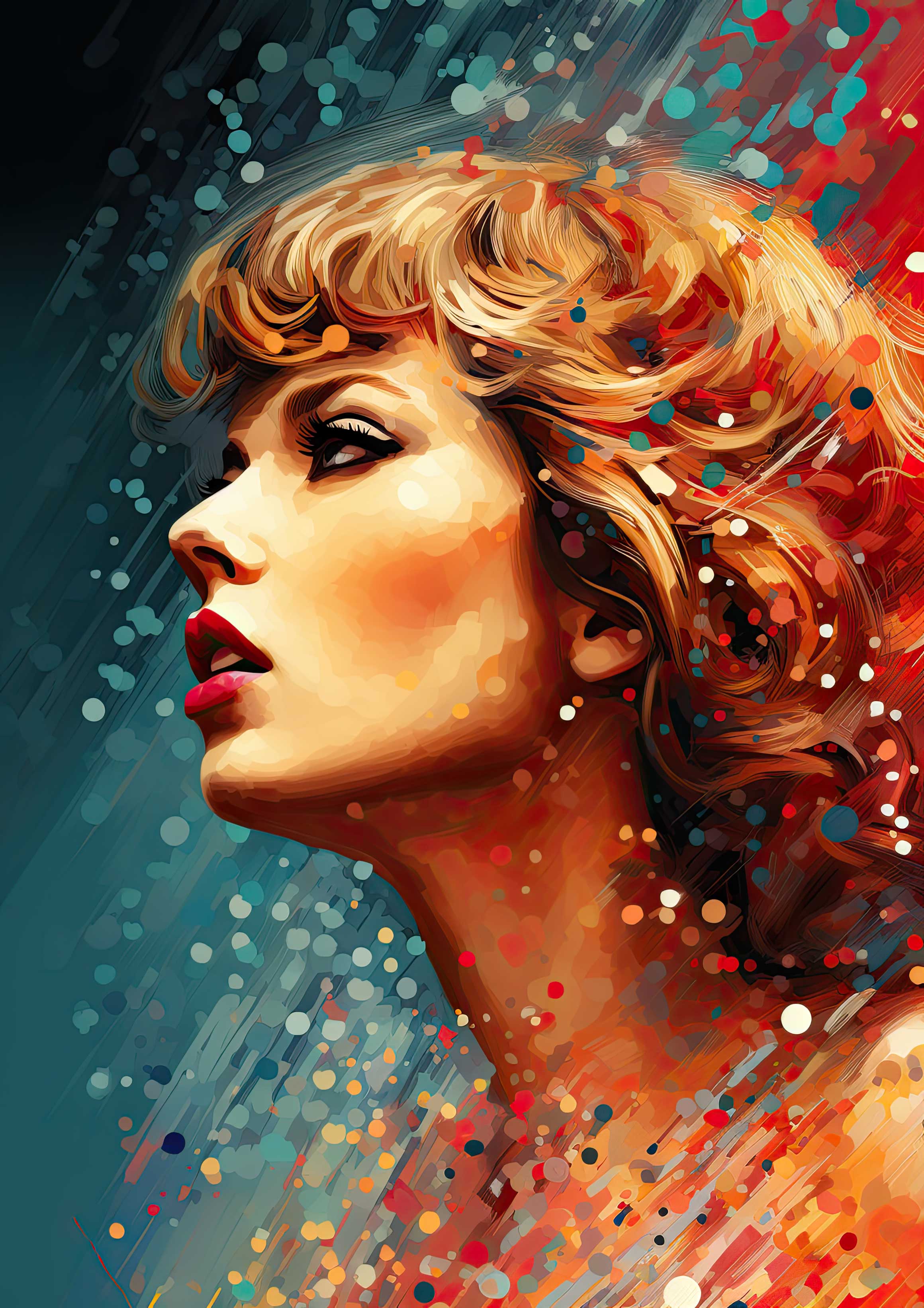 Preview for Vibrant-portrait-art-taylor-swift-background-f8efc