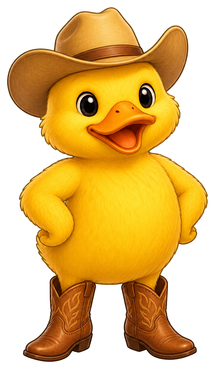 Preview for Duck Cowboy Boots Sticker