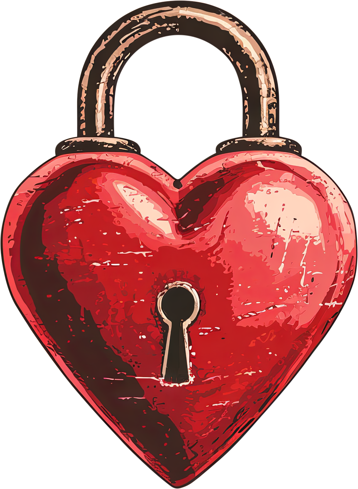 Preview for Heart-lock-symbolism-classic-hearts-sticker-68d17