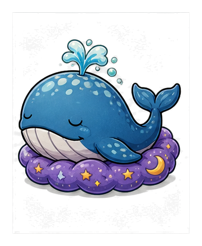 Preview for Sleepy Whale Sticker Graphic