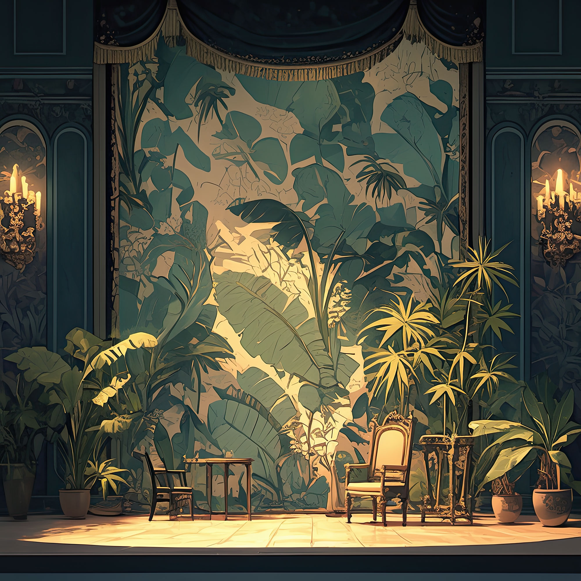 Preview for Luxury-indoor-jungle-stage-interior-backdrop-background-ea69b