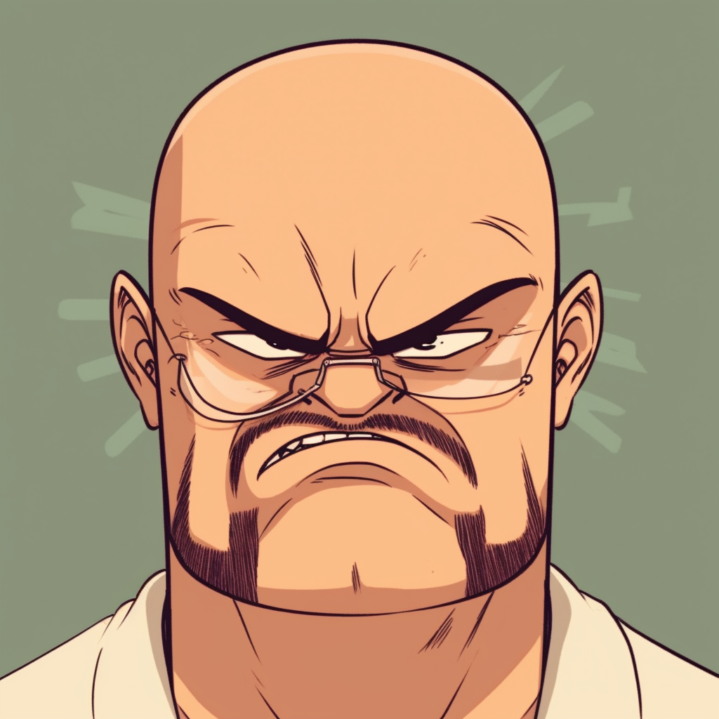 Preview for Angry-bald-man-illustration-cartoon-meme-background-b8863