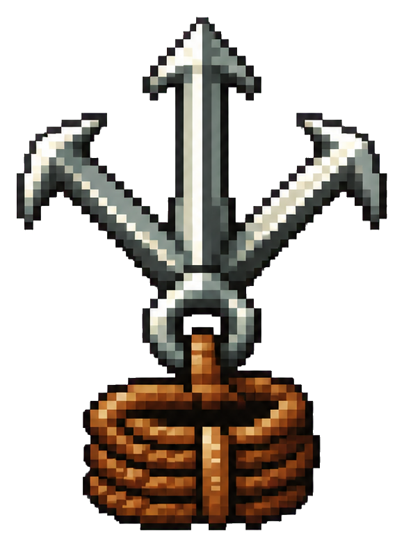Preview for Silver Grappling Hook Sticker