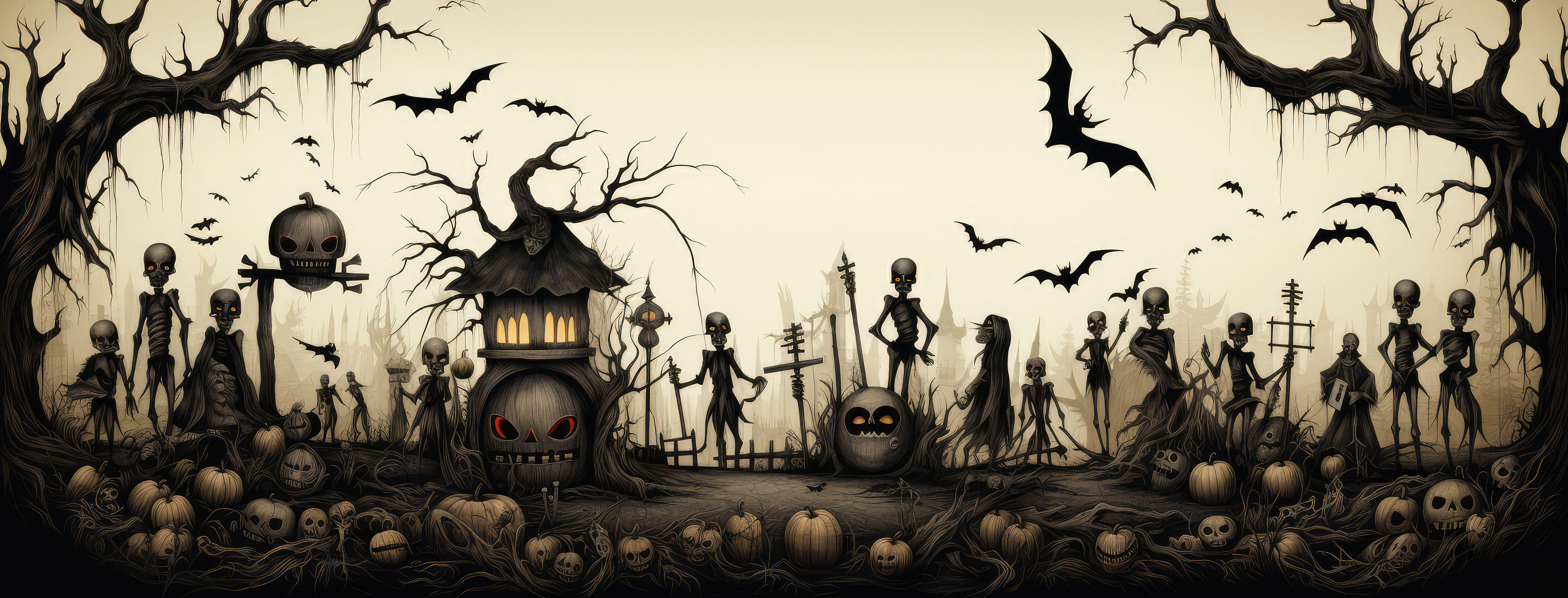 Preview for Halloween-spooky-scene-illustration-halloween-cover-background-86b79