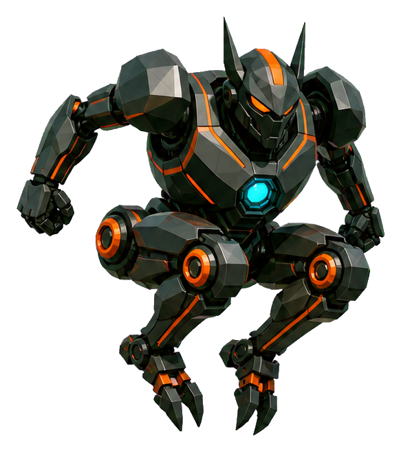 Preview for Obsidian Facet Robot Leap Sticker